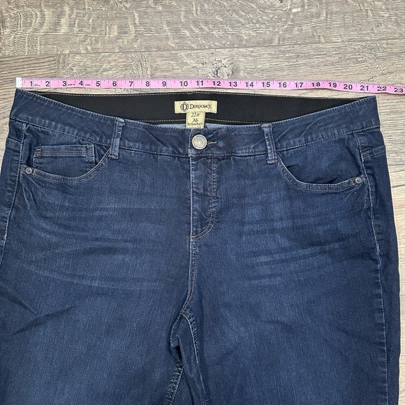 Democracy Ab Solution Blue Jeans Stretch Women's Plus Size 22W Boot Leg Flare - Picture 4 of 8